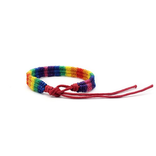 Regenbogen LGBT Gay Pride Armband für Herren Damen Handarbeit geflochten Freundschaft Schnur - Bild 6 von 7