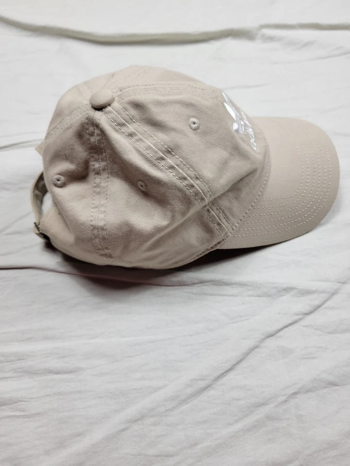 Gorra de golf Adidas para adultos con tirantes beige algodón béisbol tenis logotipo OSFW Foto 3 de 4