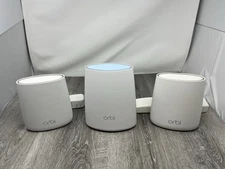 NETGEAR Orbi Lot of 3 - RBR40 Router + 2 RBS20 Satellite Home Mesh WiFi Tri-Band