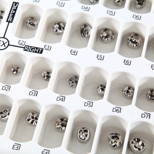 Juego de coronas preformadas pediátricas corona molar primaria para niños dentales de acero inoxidable - Imagen 5 de 12