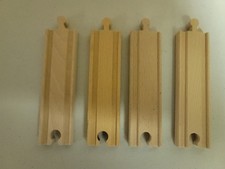 Brio Wooden Railway 33335 Medium Straight Tracks 4 Good Condition