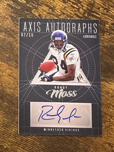 2023 Panini Luminance Axis Autographs #4 Randy Moss /10 NM #X14886 - Picture 1 of 2