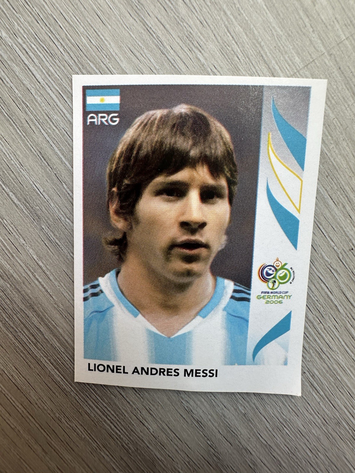 Lionel Messi Rookie 2006 Panini FIFA World Cup Sticker #185 - Unused Ungraded