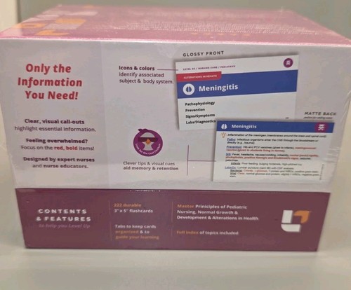 Level Up RN Pediatrics Edition 3 Flash Cards NEW - Bild 3 von 5