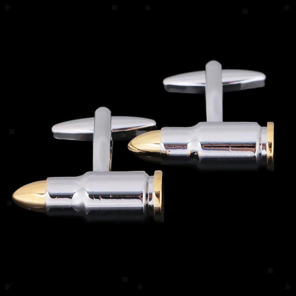 Gemelli Da Uomo Gemelli Divertenti Gioielli In Argento Camicia In Rame - Immagine 2 di 4