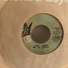 Carly Simon Attitude Dancing / Are You Ticklish 45 RPM Vinyl Record Elektra 1975