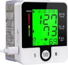 Wrist Blood Pressure Monitor for Home Use Digital Automatic Talking Wrist Blood