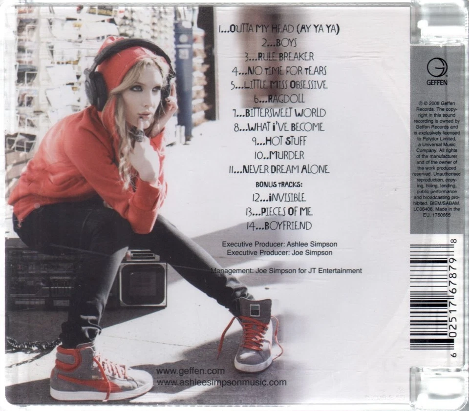 Ashlee Simpson Bittersweet World CD Europa Geffen 2008 Hülle Hat Kleinen Chip - Bild 2 von 2