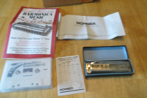 Vintage Hohner GLH tolle kleine Harfen Mundharmonika mit Box & Anleitung - Bild 1 von 4