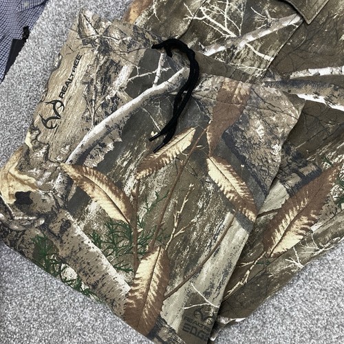 Realtree Mens Hunting Cargo Camo Pants Draw Cord Elastic Waist 3XL 48-50 Outdoor - Picture 2 of 11