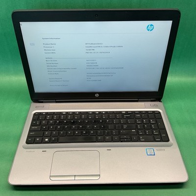 HP ProBook 650 G3 Intel Core i5-7200u - Powers On - NO HARD DRIVE- Untested