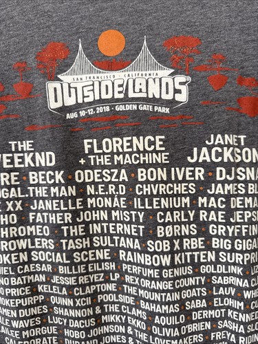 Outside Lands Music Festival 2018 Golden Gate Park T-Shirt - doppelseitig - Größe L - Bild 10 von 10