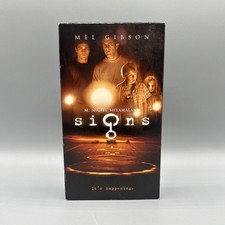 Signs VHS 2003 Sci-fi Thriller M. Night Shyamalan Mel Gibson Free Shipping
