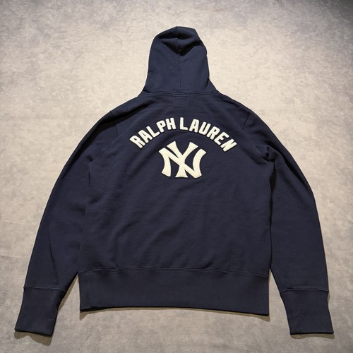 Polo Ralph Lauren New York Yankees Hoodie Mens Medium Aviator Navy Rare NEW - Picture 2 of 14