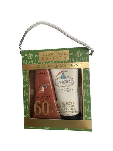 Crabtree & Evelyn Gardeners Hand Therapy Cream and Hand Scrub Set, 3.5oz EACH
