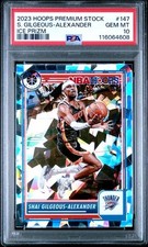2023 Hoops Premium Stock Shai Gilgeous-Alexander PSA 10 GEM ICE PRIZM #147 OKC