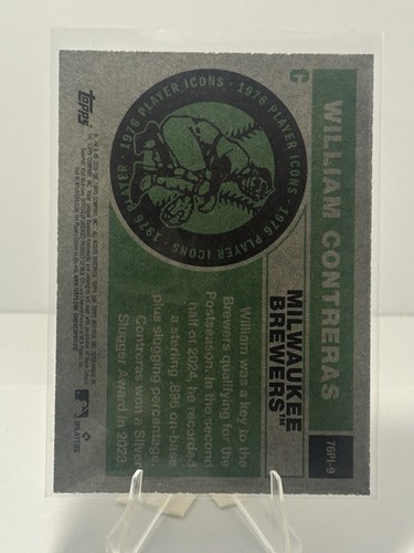 2025 Topps Heritage William Contreras - 1976 Player Icons Insert #76PI-9 - Picture 2 of 2