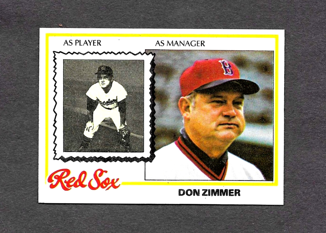 1978 TOPPS SET-BREAK # 63 DON ZIMMER BOSTON RED SOX NM