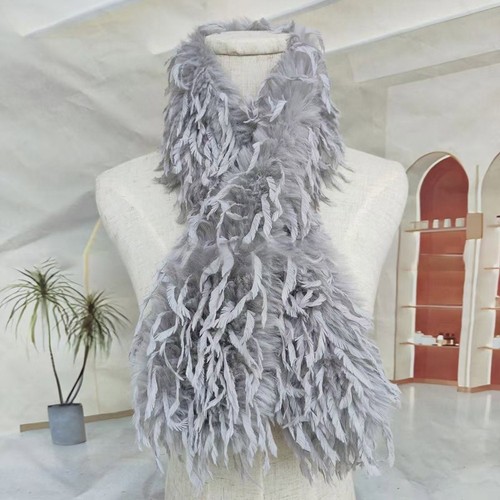Solid color Plush Long Strip Scarf 90cm/180cm Women's Scarf Party - Picture 16 of 22