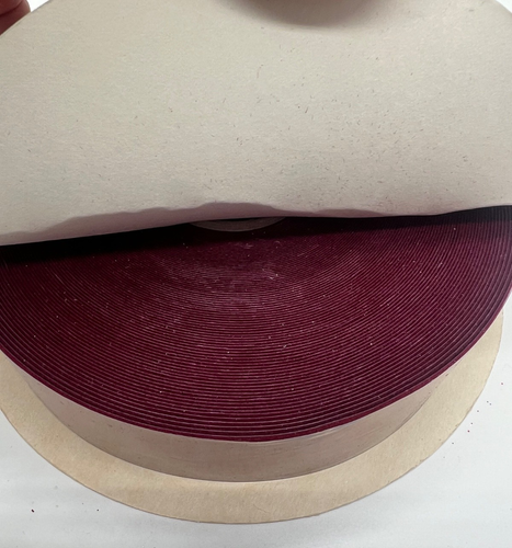 Velzene, Flocked Velvet Burgundy 1.5" X 25 Yards Ribbon - Picture 3 of 3