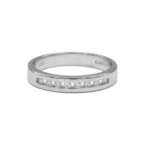 Ring mit Brillanten Diamond 0 ,15 ct Marke Christ in 585 Gold 55 top! - Picture 4 of 12