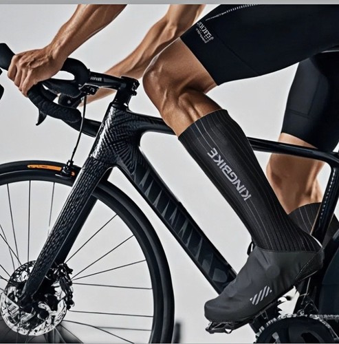 Anti-Rutsch Wasserdicht Aero Fahrradschuhe Abdeckung Lycra Stoff Überschuhe Zubehör - Bild 13 von 17