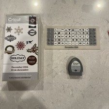 Cricut Cartridge Set December 25 Christmas Holiday Snowflakes Holly 2001864 2012