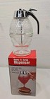 Clear Honey /Syrup Dispenser Jar Container w/ Stand  NOB