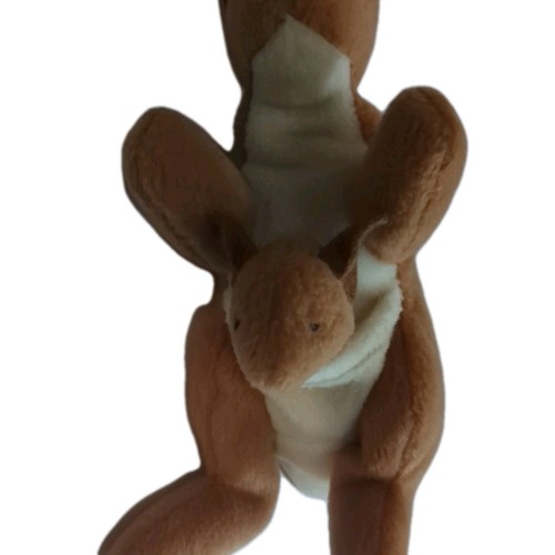 TY "POUCH" Kangaroo & Baby Joey 1996 BEANIE BABIES PLUSH stuffed Toy Style 4161 - Picture 7 of 11