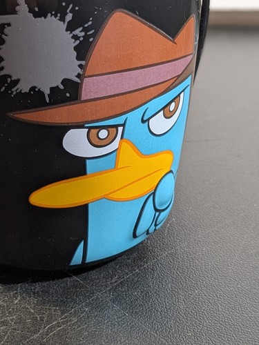 Disney Store Large Phineas & Ferb Agent P 3D Coffee Mug Cup Perry The Platypus - Picture 3 of 13