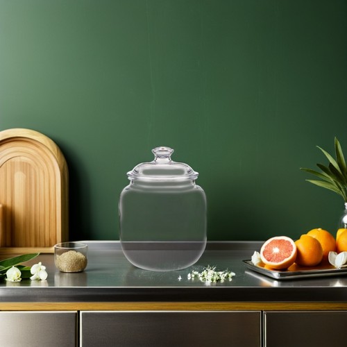 Transparente Küche Aufbewahrung Tank Lebensmittel Behälter Keks Klar Glas - Bild 10 von 12