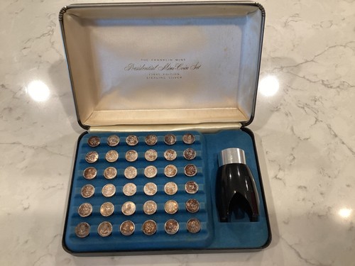 Franklin Mint Presidential 36 Mini Coin Set Sterling Silver First Edition NICE