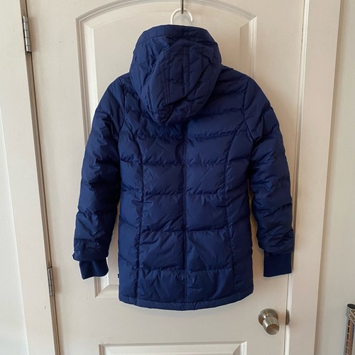 ATHLETA GIRL L 12 Snow Day Down Jacket Blue Excellent Condition Goodnight Nora - Picture 4 of 14