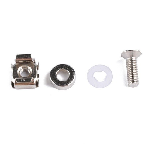 10Pcs Metal Nickel Plated Square Hole Cage Nuts & Screws For Server Rack Cabinet - Photo 7/12
