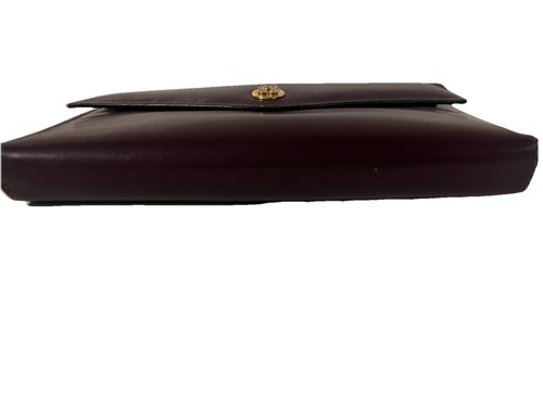 Vintage Bosca USA Full Grain Genuine Leather Burgundy Large Wallet Checkbook - Bild 7 von 18