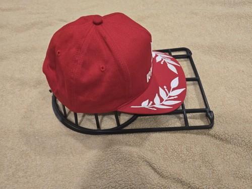 Rhude Luxury Hat. Red/White Leafs. Adjustable. Cotton & Polyester - Picture 3 of 9