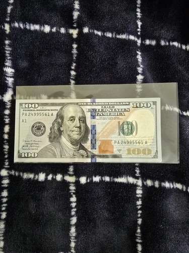Fancy Serial Number 100 Dollar bill "Extremely Cool"