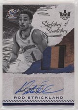 2017 Court Kings Sketches & Swatches Prime 3/10 Rod Strickland Auto Sketch k1f