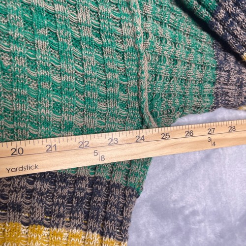 Urban Outfitters BDG Kellan Oversized Knit Cardigan Sweater Green Tan Womens S - Picture 6 of 8