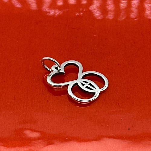 Retired James Avery Sterling Silver Butterfly Cross Heart Pendant / Charm - Picture 3 of 3