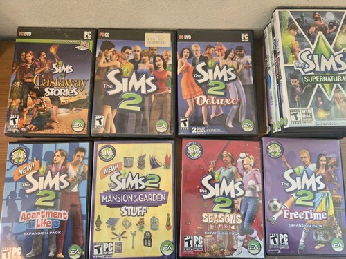 The Sims 1 2 & 3 Base Games Plus Expansion Packs Stuff Etc Lot - Picture 3 of 3