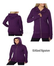 NEW WOMENS KIRKLAND SIGNATURE FRENCH TERRY HOODED FULL ZIP JACKET VARIETY CLR/SZ