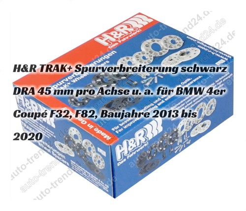 Spurplatten schwarz DRA 45mm/Achse u.a.: BMW 4er Coupé F32 F82 Bj. 2013-2020 - Bild 3 von 12