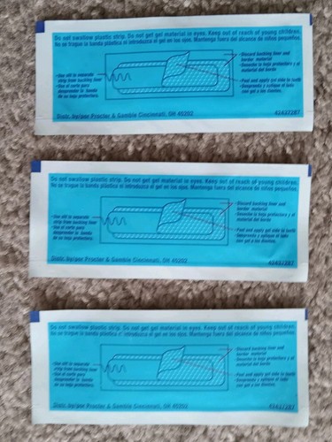 Crest Whitestrips 1 Hour Express 3 Upper Teeth strips treatments New No Box Loos - Picture 2 of 2