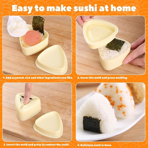 Juego de moldes antiadherentes Spam Musubi para hacer sushi bola de arroz rebanadora herramienta de cocina - Imagen 7 de 9