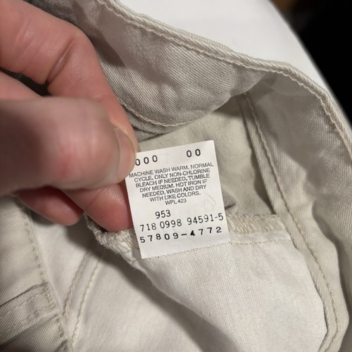 Vintage Levis L2 khaki Hose Junior Größe 11 (30x28) Baggy weites Bein Skater - Bild 7 von 14