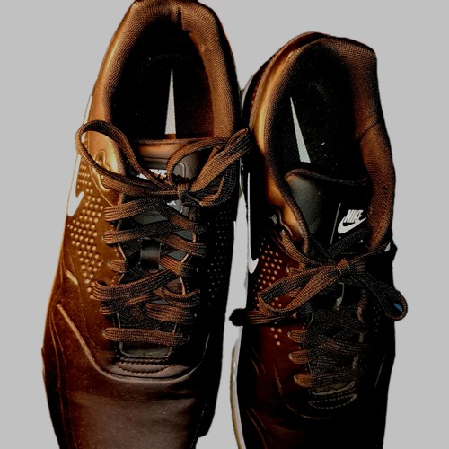 Nike Air Max 1 Golf Shoes Black Gum 10.5 2019 NEW Rare Authentic Trainer/Runner - Picture 2 of 8