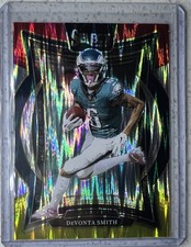 2024 Panini Select Red /Yellow Shock Prizm DeVonta Smith #51 Philadelphia Eagles