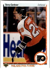 1990-91 Upper Deck #398 Terry Carkner Philadelphia Flyers NHL Hockey