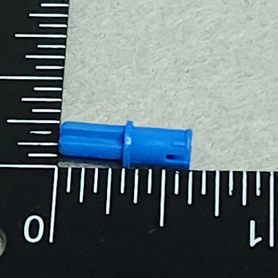 LEGO Technic Axle 1L with Pin with Friction Ridges 43093 Blue Lot of 25 Used - Image 4 of 4